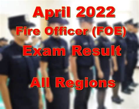 bfp exam result 2022|Fire Officer Exam FOE Result April 2022 – FOE Full List of Passers.